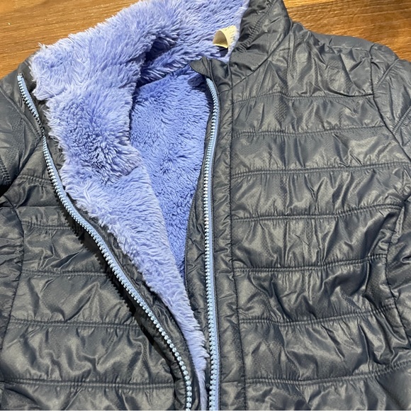 ATHLETA GIRLS BLUE REVERSIBLE JACKET - Picture 3 of 4